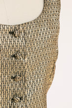 Load image into Gallery viewer, 1960s Vest Top Metallic Gold Lamé Fitted M