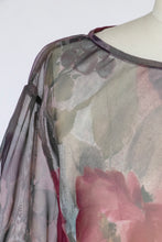 Load image into Gallery viewer, 1990s Blouse Sheer Organza Deadstock Floral Top L
