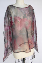 Load image into Gallery viewer, 1990s Blouse Sheer Organza Deadstock Floral Top L