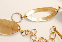 Load image into Gallery viewer, 1970s Chain Belt Gold Metal Waist Cinch