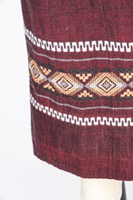 Load image into Gallery viewer, 1970s Wrap Maxi Skirt Woven Cotton Hippie Boho M