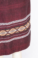 Load image into Gallery viewer, 1970s Wrap Maxi Skirt Woven Cotton Hippie Boho M