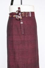 Load image into Gallery viewer, 1970s Wrap Maxi Skirt Woven Cotton Hippie Boho M