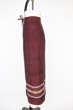 Load image into Gallery viewer, 1970s Wrap Maxi Skirt Woven Cotton Hippie Boho M