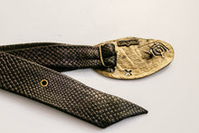 Load image into Gallery viewer, 1980s Belt Black Leather Wide Waist Cinch L