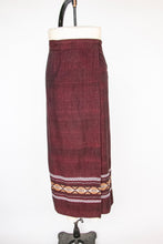 Load image into Gallery viewer, 1970s Wrap Maxi Skirt Woven Cotton Hippie Boho M