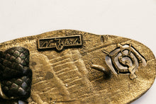 Load image into Gallery viewer, 1980s Belt Black Leather Wide Waist Cinch L