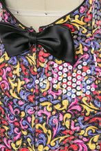 Load image into Gallery viewer, 1980s Dress Sequin Backless Cotton Cocktail M