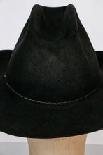 Load image into Gallery viewer, Vintage Stetson Hat Beaver Wool Felted Wide Brim Western Black XXXXX