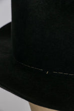 Load image into Gallery viewer, Vintage Stetson Hat Beaver Wool Felted Wide Brim Western Black XXXXX