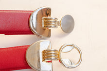 Load image into Gallery viewer, 1980s Belt Red Suede Leather Cinch Waist M