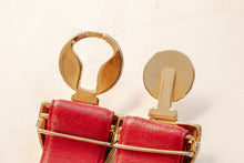 Load image into Gallery viewer, 1980s Belt Red Suede Leather Cinch Waist M