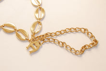 Load image into Gallery viewer, 1970s Chain Belt Gold Metal Waist Cinch