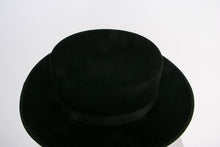 Load image into Gallery viewer, Vintage Bolero Gaucho Hat Wide Brim Black Wool Spanish 1970s