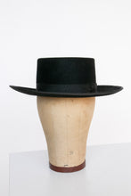 Load image into Gallery viewer, Vintage Bolero Gaucho Hat Wide Brim Black Wool Spanish 1970s