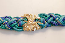 Load image into Gallery viewer, 1980s Waist Cinch Belt Sea Shell Gold M