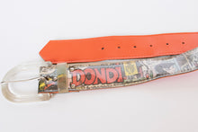 Load image into Gallery viewer, 1974 Dondi Belt Comic Stripe Plastic Vinyl Novelty Waist Cinch XS / S