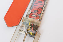 Load image into Gallery viewer, 1974 Dondi Belt Comic Stripe Plastic Vinyl Novelty Waist Cinch XS / S