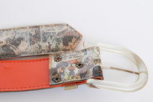 Load image into Gallery viewer, 1974 Dondi Belt Comic Stripe Plastic Vinyl Novelty Waist Cinch XS / S