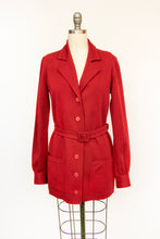Load image into Gallery viewer, 1970s YSL Shirt Jacket Wool Rust Red Yves Saint Laurent