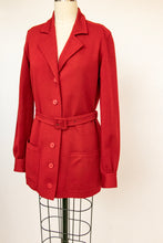 Load image into Gallery viewer, 1970s YSL Shirt Jacket Wool Rust Red Yves Saint Laurent