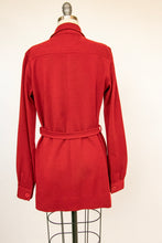 Load image into Gallery viewer, 1970s YSL Shirt Jacket Wool Rust Red Yves Saint Laurent