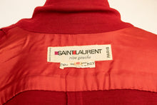 Load image into Gallery viewer, 1970s YSL Shirt Jacket Wool Rust Red Yves Saint Laurent