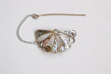 Load image into Gallery viewer, Vintage Hair Pin Sterling Silver Mexican Abalone Hair Jewelry