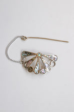 Load image into Gallery viewer, Vintage Hair Pin Sterling Silver Mexican Abalone Hair Jewelry