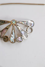 Load image into Gallery viewer, Vintage Hair Pin Sterling Silver Mexican Abalone Hair Jewelry