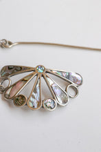 Load image into Gallery viewer, Vintage Hair Pin Sterling Silver Mexican Abalone Hair Jewelry