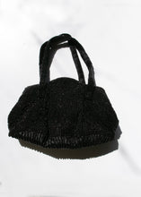 Load image into Gallery viewer, Vintage Purse Black Beaded Top Handle Bag 1990s does 40s