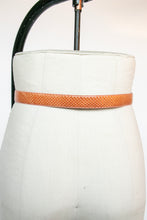 Load image into Gallery viewer, 1980s Belt Snakeskin Leather Waist Cinch Pink Stitch M/S