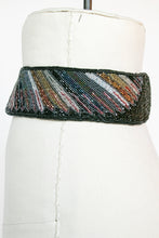 Load image into Gallery viewer, 1980s Hand Beaded Belt Rope Tie Waist Cinch