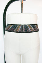 Load image into Gallery viewer, 1980s Hand Beaded Belt Rope Tie Waist Cinch