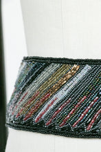 Load image into Gallery viewer, 1980s Hand Beaded Belt Rope Tie Waist Cinch