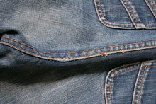Load image into Gallery viewer, 1970s Jeans Bell Bottoms Cotton Denim BearBottoms 25" x 28"