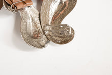 Load image into Gallery viewer, 1980s Belt Waist Cinch Brown Leather Paisley Buckle Dotty Smith L