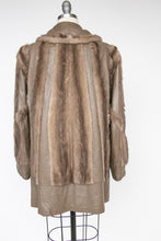 Load image into Gallery viewer, 1960s Fur Coat Mod Leather + Mink Plush S / XS