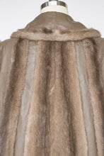 Load image into Gallery viewer, 1960s Fur Coat Mod Leather + Mink Plush S / XS