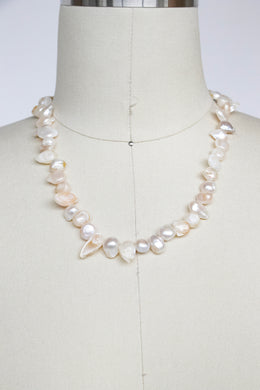 Vintage Shell Necklace Pearly Beaded Choker