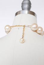 Load image into Gallery viewer, 1980s Necklace Beaded Chunky Pearl Choker