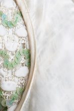 Load image into Gallery viewer, 1960s Dress Sequin Green Striped Sleeveless Wiggle Cocktail M