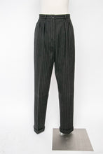 Load image into Gallery viewer, 1980s Pants Anne Klein High Waist Wool Pin Stripes S/M