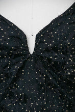 Load image into Gallery viewer, 1980s Dress Black Lace Hold Sweetheart Full Skirt M