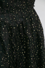 Load image into Gallery viewer, 1980s Dress Black Lace Hold Sweetheart Full Skirt M