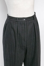 Load image into Gallery viewer, 1980s Pants Anne Klein High Waist Wool Pin Stripes S/M