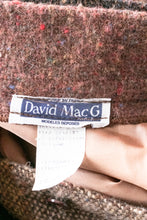 Load image into Gallery viewer, 1980s Skirt Wool Tweed Stripe Straight Belted Designer M