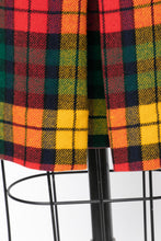Load image into Gallery viewer, 1970s Wool Mini Skirt Plaid High Waist A-Line Pleated XS
