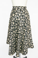 Load image into Gallery viewer, 1950s Full Skirt Cotton Woven Botanical S